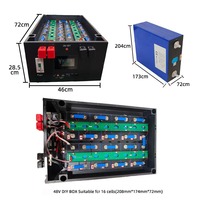 Boîtier DIY pour cellules de batterie LiFePO4 MB31 314Ah 280Ah, 8000 cycles, 3.2V rechargeable, 48V/51.2V, avec BMS et écran LCD, construction métallique, pour applications énergétiques