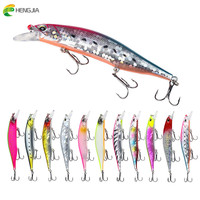 Vente en gros de leurres de pêche de 12 cm et 15 g, leurres pour eau salée, leurres longs de type minnow