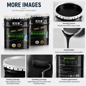 Matte Black Latex <b>Paint</b>, Special for Engineering, Water-Based Black <b>Coating</b> for Factory and Basement Interior Walls - Product Image 6