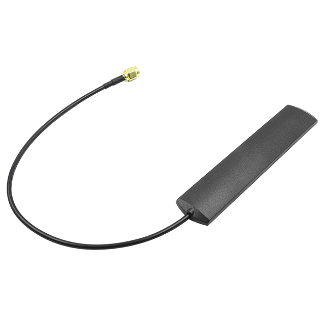 116.5x21.7x5.6mm 824-960MHz 1710-2690MHz IP53 S/M/A Male Connector 25cm RG174 Cable Adhesive 4G LTE Antenna YE0012AA