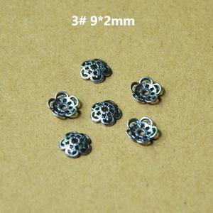 Separadores de cuentas plateados con forma de flor para la fabricación de pulseras, accesorios de joyería chapados Z074 - Product Image 4