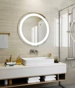 Bán buôn hiện đại Salon không khung chiếu sáng vòng gương phòng tắm 60 + trong Đánh Bóng Cạnh màn hình cảm ứng chuyển đổi IP44 khách sạn không thấm nước - Product Image 2