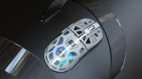 Souris Gaming Rechargeable Jedel en Stock, Transparente et Creuse, 6D, Double Mode BT+2.4Ghz Sans Fil pour PC Gamer