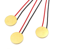 Plaque de fil à souder en cuivre de 15mm Tampons bipolaires Plaque en céramique électrique piézo-électrique en céramique 11mm Jouet Composants électroniques Buzzer