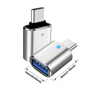 <b>USB</b> 3.0 to Type <b>C</b> OTG <b>Adapter</b> With LED Light <b>USB</b> <b>C</b> Male to Female Converter <b>Adapter</b> for Macbook - Product Image 2