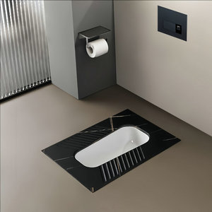 Buen <span class=keywords><strong>precio</strong></span> de fábrica, diseño moderno de mármol, losa de <span class=keywords><strong>roca</strong></span>, inodoro en cuclillas, baño, Hotel, piedra sinterizada, <span class=keywords><strong>Wc</strong></span>, sartenes en cuclillas para baño público - Product Image 4