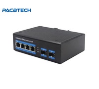 Commutateur de fibre optique Gigabit 2 ports 4 ports Lan industriel 10/100/1000M Ethernet