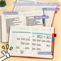Agenda 2027, planificateur hebdomadaire et mensuel en anglais, couverture rigide en cuir, journal personnalisé avec logo, idéal pour les cadeaux d'entreprise