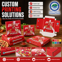 Boîte à pizza en carton ondulé de qualité alimentaire avec logo personnalisé pour restaurant