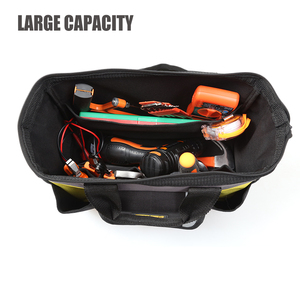Sac à outils OEM d'usine à large ouverture, sangle d'épaule réglable, grande capacité, multi-compartiments, poignée rembourrée, étanche - Product Image 4