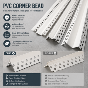 Profilés d'angle en <span class=keywords><strong>PVC</strong></span> robustes anti-vandalisme et profilés d'angle intérieur/extérieur pour murs de clôture - Product Image 5