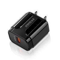 Pengisi Daya Dinding USB Pengisian Cepat Tahan Api 18W UK QC3.0 OTP Terlaris 2026 dengan Colokan EU/US