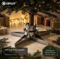 Support de base en métal en forme d'étoile pour sapin de Noël, stable, pour sapin de Noël artificiel ou naturel, décoration intérieure pour fêtes et maison, vente en gros