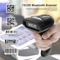 Pemindai kode QR 2D genggam pemindai nirkabel 2.4G, pemindai kode QR berkabel USB 1D untuk pemindai kode batang harga Supermarket