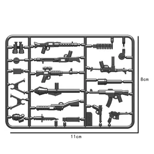 WW2 German Military MOC Bricks Model Toy Style Gun Pieces Building Blocks Army Soldier Accessories Rifle Pistol Parts