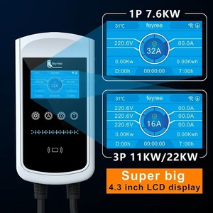 Chargeur mural pour véhicule électrique feyree Type 2 11 kW, triphasé 16A, WIFI, application, station de recharge pour véhicule électrique, câble de 5 mètres avec RFID - Product Image 3