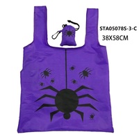 Sac cadeau de rangement avec logo personnalisé pour Halloween sac cadeau de fête citrouille bonbons réutilisable pratique pliable rétractable sac à main
