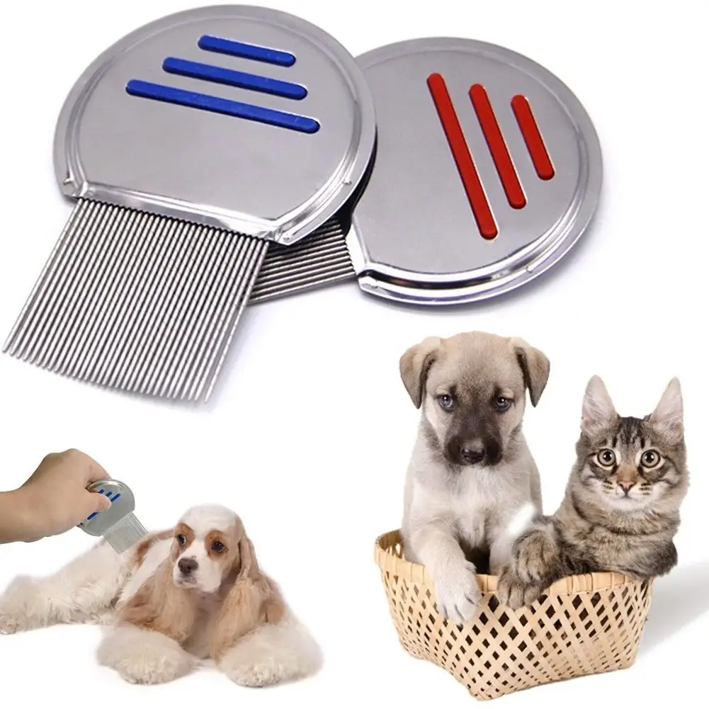 Kit de peigne de toilettage pour animaux de compagnie de soins médicaux pour petits chiens avec dents rondes pour enlever le mucus de croûte de nœuds