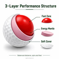 Balles de golf XJT personnalisées avec logo, 3 couches en uréthane coulé, qualité professionnelle pour tournois, toucher doux, fournisseur en gros, usine OEM