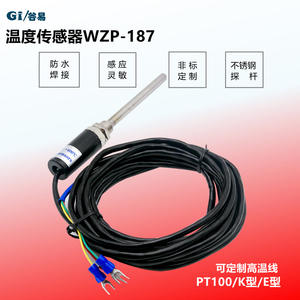 PT100 Probe Type RTD Stainless Steel <b>Temperature</b> <b>Sensor</b> WZP-187 Thermocouple RTD WZPT-03 - Product Image 4