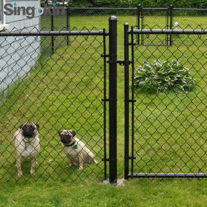 Valla de Eslabón de Cadena, Panel de Malla de Alambre Ciclónico, Negro, Galvanizado, 100 Pies, Juego Deportivo - Product Image 4