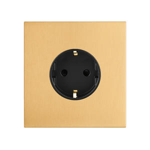 Interrupteur mural de luxe 3 gangs 2 voies en acier inoxydable, nouveau design, plaqué, personnalisé, avec prise - Product Image 3