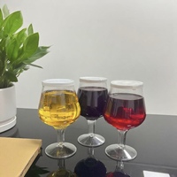 Gobelet à Champagne en plastique détachable minimaliste Logo personnalisé avec couvercles en cristal pour événement fête réception de mariage maison