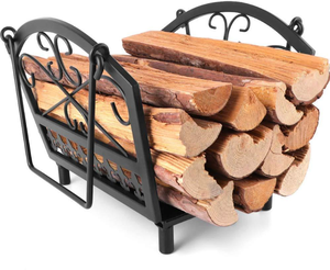 Small Firewood Rack Decorative Indoor/Outdoor Wood Storage Log Rack With Handle