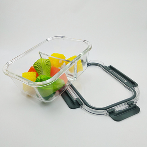 reutilizable contenedores de vidrio <span class=keywords><strong>para</strong></span> alimentos Bento <span class=keywords><strong>almuerzo</strong></span>, caja libre de BPA de almacenamiento de alimentos con tapas - Product Image 5