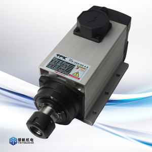 Er32 4.5kw 4 מיסבים 220v אוויר מקורר מנוע ציר cnc עם flange עבור מכונת חריטה נתב cnc