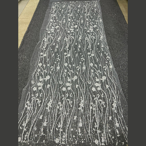 Nouveau modèle 2024 – Tissu en dentelle <span class=keywords><strong>guipure</strong></span> perlée écologique et scintillante pour sacs et mariages - Product Image 6