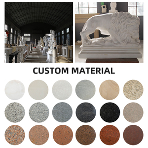 पश्चिमी उद्यान सजावट के लिए क्लासिक हस्तनिर्मित संगमरमर गोल फूल पॉट - Product Image 5