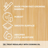 Planche à découper en bambou, grande planche à découper en bois avec rainure pour les jus - Planche à découper en bois pour couper, préparer et servir