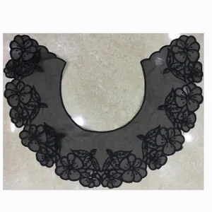 ZSY New Design Fashion 100% Polyester Water Soluble White/Black Trimming Lace For Chiffon/organza Applique