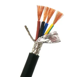 Cable blindado UL2725 de alta calidad, Cable de alarma contra incendios de PVC con conductor multihebra de cobre estañado de 4 núcleos