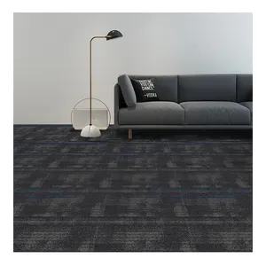50*50cm Muse Commercial High Low Loop Jacquard With PVC Backing Solution Dyed Nylon Carpet Tiles
