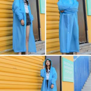 เสื้อกันฝนสีน้ำเงินสำหรับเด็กและผู้ใหญ่ Ztc381มีฮู้ดตัวยาวกันน้ำ - Product Image 5