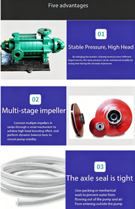 Pompe centrifuge multi-étages horizontale de type D, OEM, pour surpression d'eau en immeubles de grande hauteur, grand débit, modèle D-typ - Product Image 3