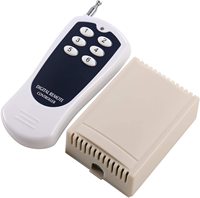 Transmisor de Control Remoto Inalámbrico RF de 6 Canales y 433 MHz, Receptor de 6 Canales y 12 V CC para Controlar Luces/Motores/Ventiladores/Estores