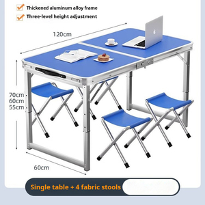 Mesa plegable moderna de grado comercial con marco de acero reforzado Mesa de picnic portátil de aleación de aluminio para parque o sala de estar - Product Image 6