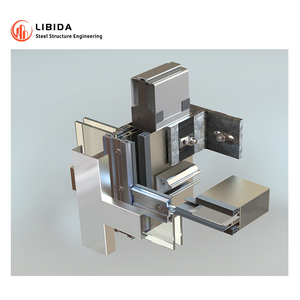 Mur-rideau à large champ de vision, mur-rideau en aluminium avec panneau arrière, mur-rideau en verre teinté, mur-rideau en verre fabriqué en usine - Product Image 6
