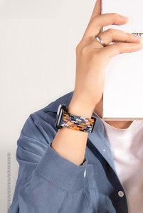 Bracelet en nylon tressé élastique pour <span class=keywords><strong>Apple</strong></span> <span class=keywords><strong>Watch</strong></span> 45 mm 49 mm, boucle magnétique, bracelet en nylon pour iWatch Series 11 10 <span class=keywords><strong>SE</strong></span> Ultra - Product Image 4