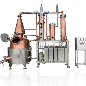 Alambic en cuivre de haute qualité 200L-3000L, équipement de distillation à contrôle automatique, chauffage électrique à vapeur, panier de distillation de <span class=keywords><strong>gin</strong></span>, condenseur - Product Image 6