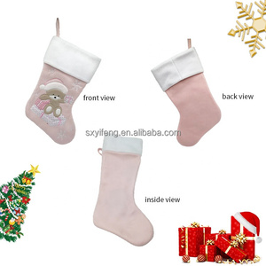 2025 nuovo orsacchiotto blu stile orsacchiotto di natale calza regalo di natale albero di natale decorazione appesa decorazioni natalizie - Product Image 3