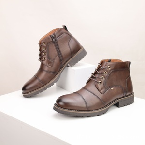 Nouvelles Chaussures en Cuir Mi-Mollet Respirantes pour Hommes, Grande Taille, Style Britannique Décontracté, Rétro, à Trois Pièces, pour le Commerce International - Product Image 4