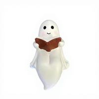 Lampe de lecture créative en résine, motif fantôme de dessin animé mignon, alimentée par piles/USB, idéale pour Halloween, décoration artisanale transfrontalière