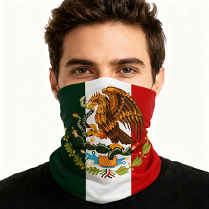 Masque Turban Magique Sans Couture Anti-Vent Anti-Poussière à Rayures en Polyester Protection Solaire pour Fans de Football États-Unis-Canada-Mexique 2026 - Product Image 2
