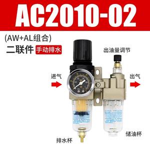 Séparateur huile-eau double unité AC2000/AW/AR, processeur d'air, compresseur d'air, filtre à air, unité triple, pièce essentielle pour - Product Image 5