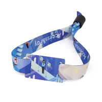 Bracelet NFC programmable étanche F08 1K Chip RFID en tissu tissé pour événements festifs