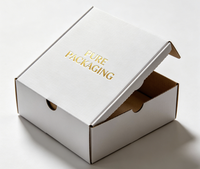 Cajas de Cartón Corrugado Impresas Personalizadas en Azul Mate con Logotipo Personalizado en Relieve, Caja de Envío con Tapa Plegable, Embalaje para Cosméticos de Comercio Electrónico